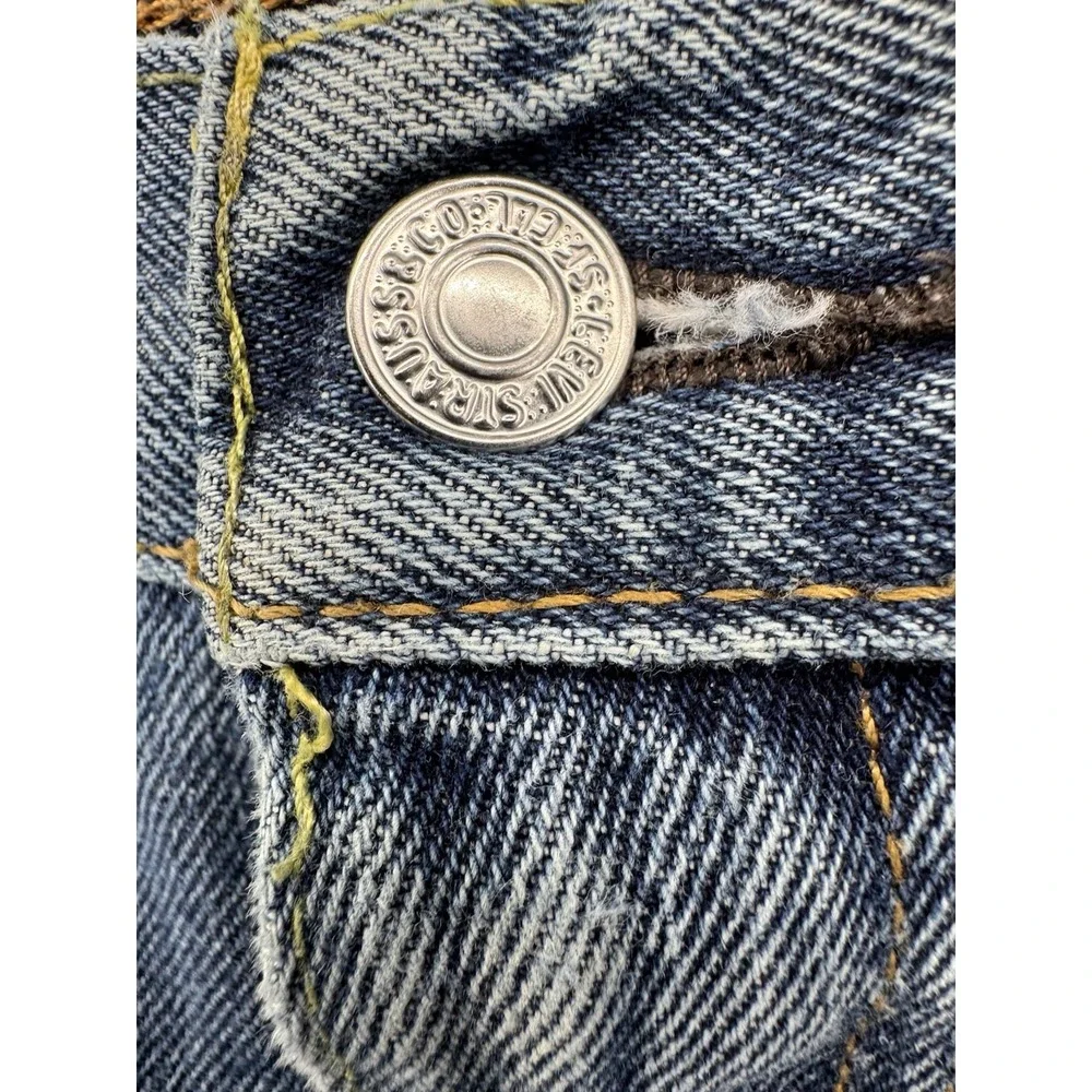 Levi's 505 Size 42x30 Blue Denim Jeans Regular‎ Fit Straight Leg Red Tab